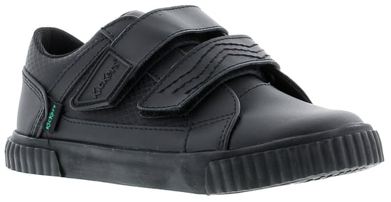 Kickers Younger Boys Schuhe Tovni Twin Flex Infant Leder Touch Fasten Schwarz - Image 1