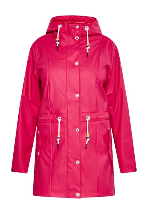 Schmuddelwedda Curvy Regenmantel Damen Himbeerrosa - Image 1
