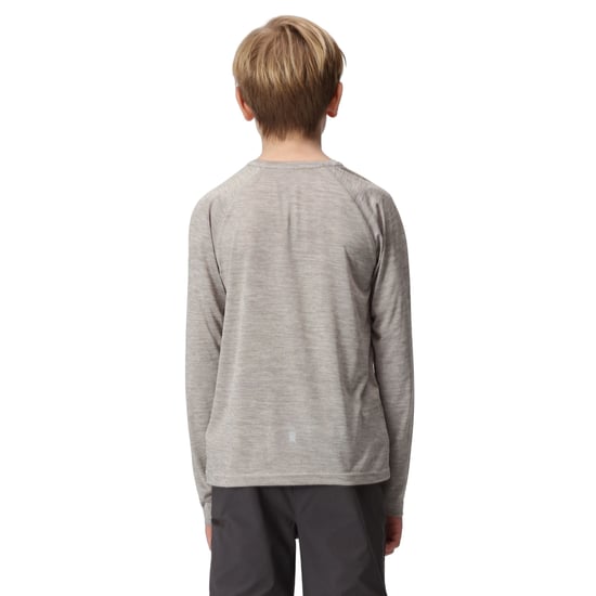 Regatta Childrens/Kids Burnlee Cycling Marl Long-Sleeved T-Shirt (Silver Grey)
