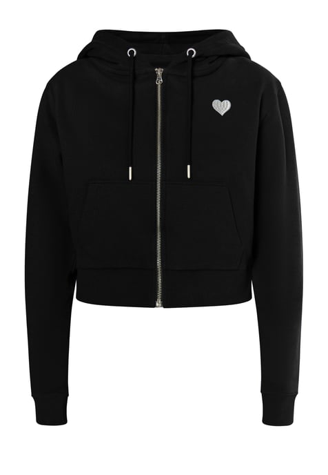 Mymo Kapuzenpullover mit Reißverschluss Damen schwarz - Image 1