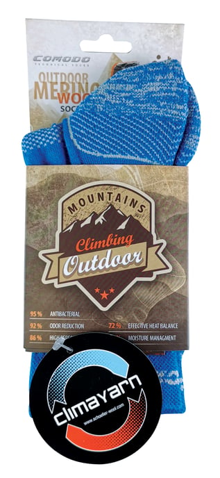 COMODO - Chaussettes Sport Compression Homme Femme | Bas Running - 1 Paire - Bleu - Image 2