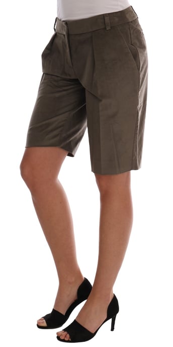 Ermanno Scervino Braune Samt-Bermuda-Shorts - Image 2