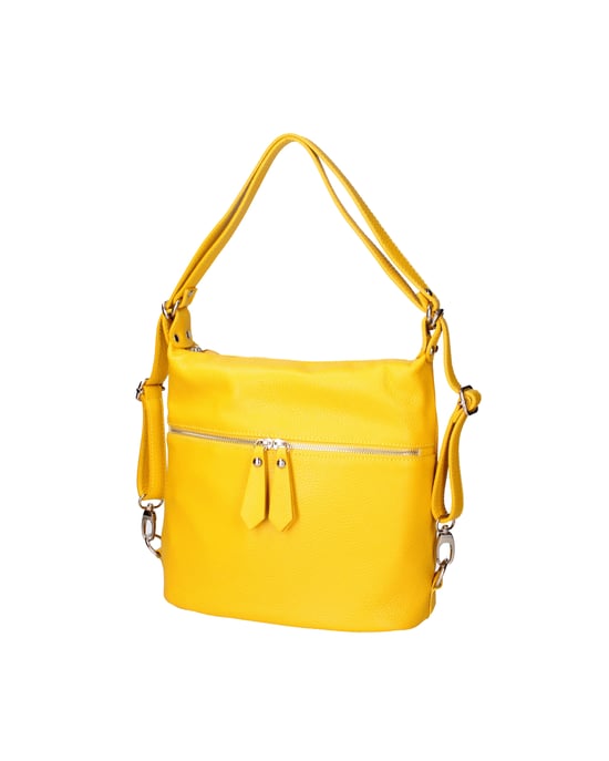 Viola Castellani Umhängetasche in einem Rucksack umwandelbar Frauen YELLOW - Image 2