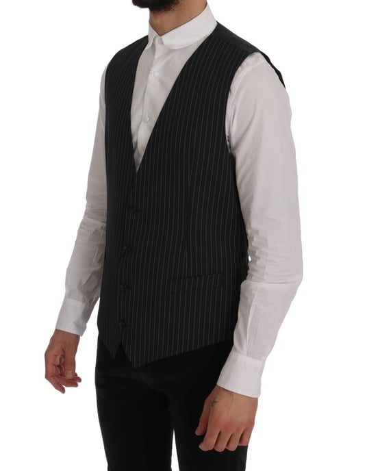 Dolce & Gabbana Graue Stretch-Weste aus Wolle - Image 2