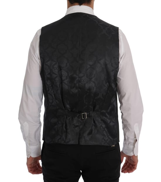 Dolce & Gabbana Graue Stretch-Weste aus Wolle - Image 3