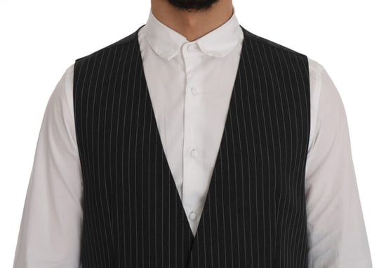 Dolce & Gabbana Graue Stretch-Weste aus Wolle - Image 4