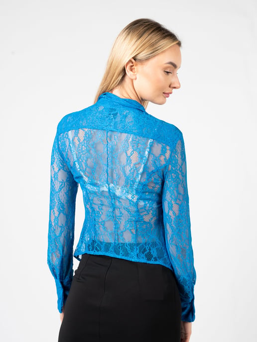 Pinko Hemd Cortese Damen blau - Image 4