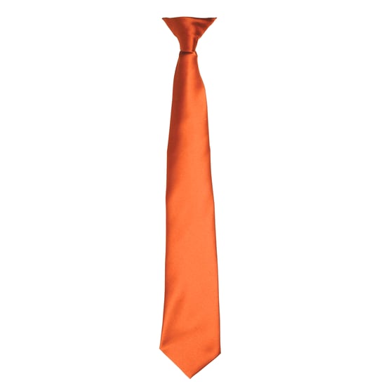 Premier Colours Herren Satin-Clip-Krawatte (Orange) - Image 1