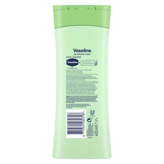 Vaseline Intensive Care Body Lotion, Aloe Soothe, 400ml 6 Pack