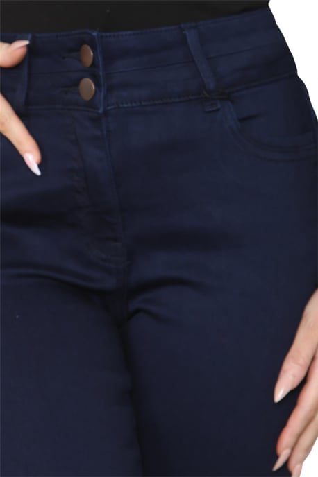 M&Co Womens Lift & Shape Slim Leg Jeans in Indigo Blau - Image 4