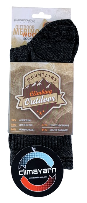 COMODO - Chaussettes Sport Compression Homme Femme | Bas Running - 1 Paire - Noir - Image 2