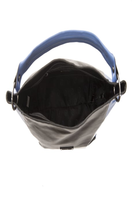 Pompei Donatella Damen Schwarze Leder Schultertasche - Image 5
