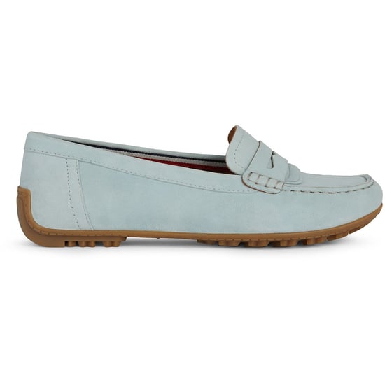 Geox D Kosmopolis Wildleder Damen Hellblau Mokassins Schuhe - Image 5
