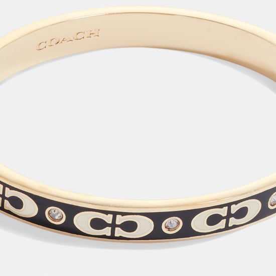Kissing C Enamel Hinged Bangle - Image 2