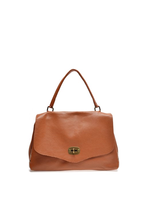 Anna Luchini SS22 AL 1766 Marron Cuir de vachette Sac - Image 1