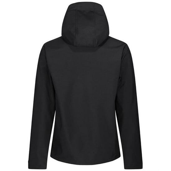 Regatta Mens Venturer Hooded Soft Shell Jacket (Black/Classic Red)
