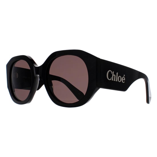 Chloe Round Womens Schwarz Grau CH0234S - Image 2