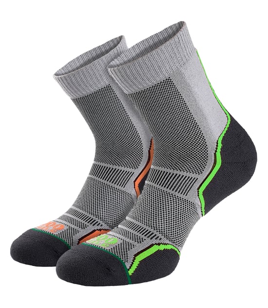1000 Mile - 2er-Pack Herren Trail Einzel-Schicht Feuchtigkeitsableitende Merinowollsocken - Grau - Image 1