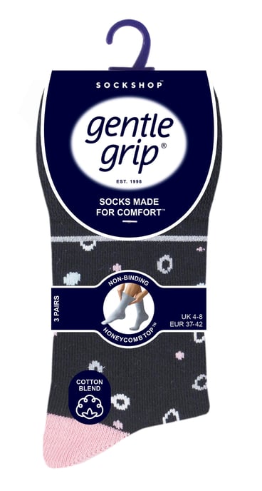 Gentle Grip - 6 Paar Damen Gentle Grip nicht elastische Socken - SOLRH219 - Image 2