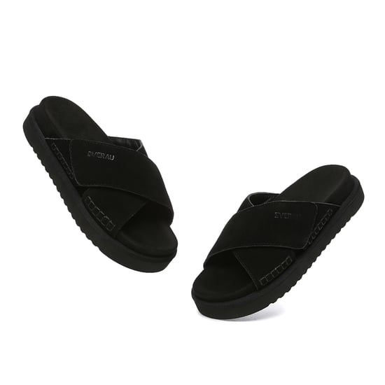 EVER AU Damen Leder Sandalen - Rose - Image 6