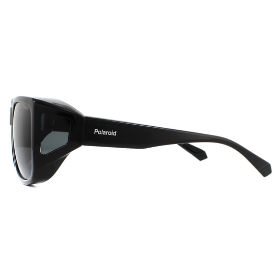 Polaroid Suncovers Wrap Unisex Schwarz Grau Polarisierte Sonnenbrille - Image 3