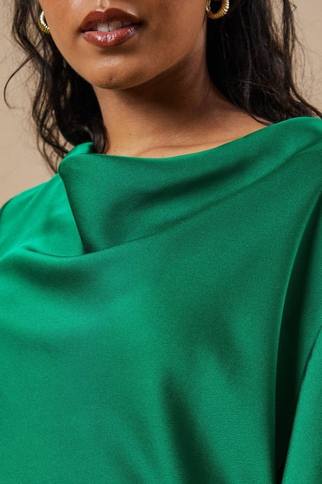 Petite Occasion Satin Cowl Mini Dress - Image 5