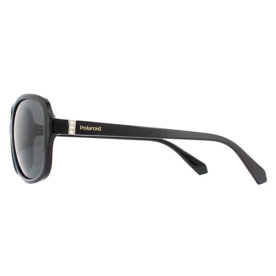 Polaroid Butterfly Womens Black Grey Polarized Sunglasses