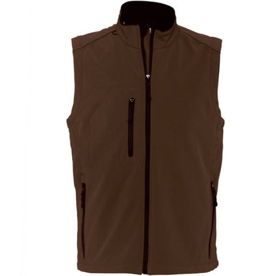 SOLS Herren Rallye Soft Shell Bodywarmer Jacke (dunkle Schokolade) - Image 1