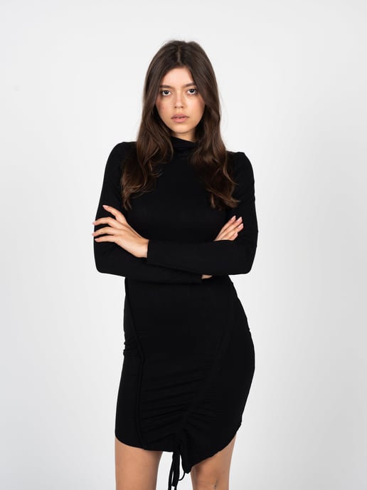 La Haine Inside Us Kleid Asymetryczna Damen schwarz - Image 3