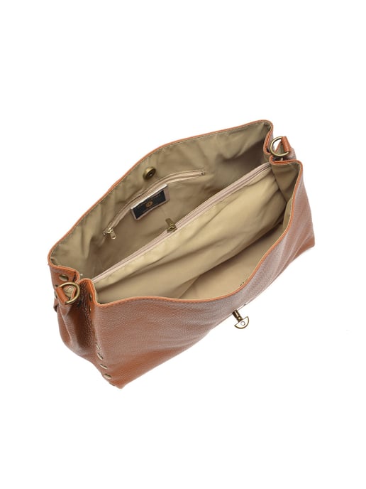 Anna Luchini SS22 AL 1766 Marron Cuir de vachette Sac - Image 4