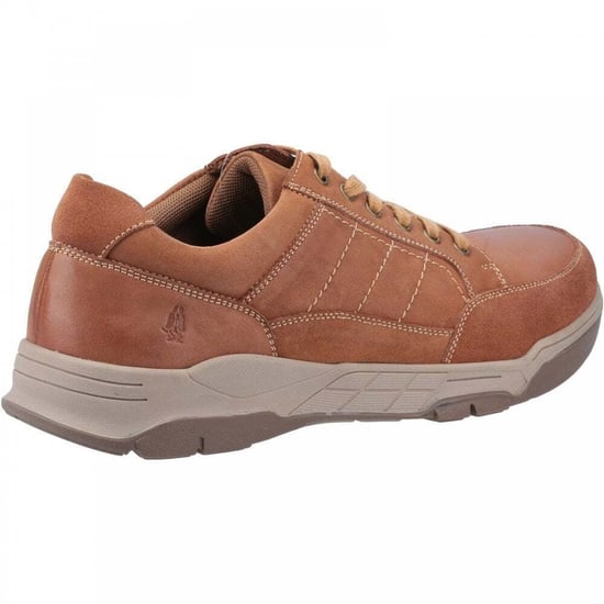 Hush Puppies Mens Finley Leather Shoes (Tan)