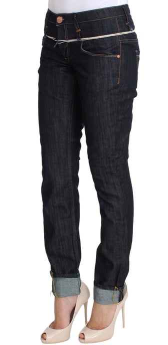Acht Damen Blaue Denim Baumwolle Gerade Passform Jeans - Image 2