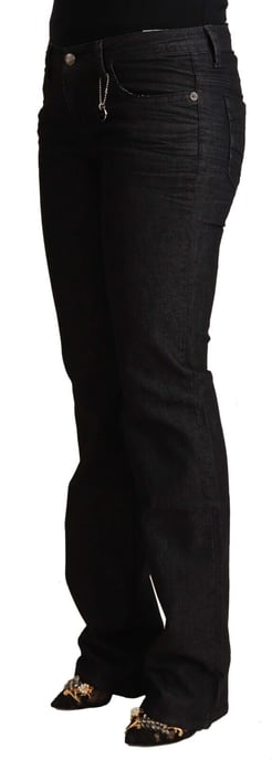 Costume National Damen Schwarze Baumwoll Niedrigbundenge Jeans - Image 2