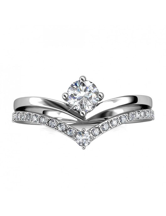 Zinnia Ring - Silber und Kristall - Image 3