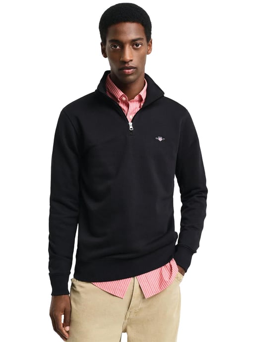 Gant | Mens Embroidered Shield Half Zip Sweatshirt