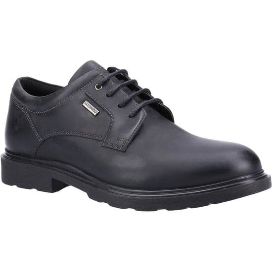 Hush Puppies Pearce Leder Herren Schwarz Schnürschuhe - Image 1