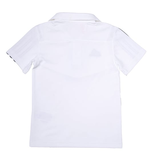 Boy's adidas Junior Tiro 19 Cotton Polo Shirt in White Black