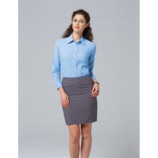 Russell Collection - Langärmelige Bluse - Damen (Hellblau) - Image 4