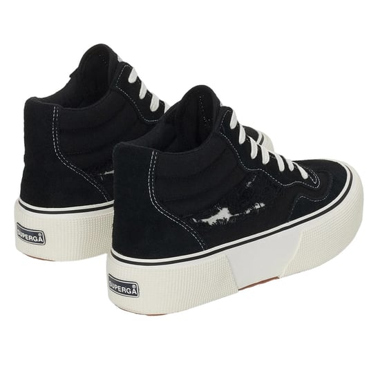 Superga - Damen Sneaker "3141 Revolley Swallowtail", Zerrissen (Schwarz/Weiß Avorio) - Image 2