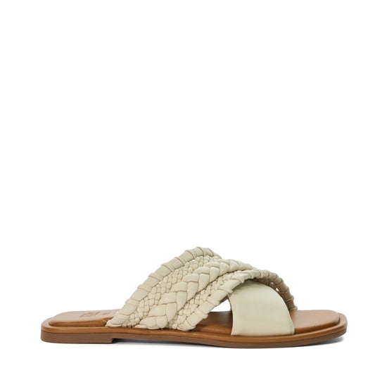 Dune Ladies Leaves - Flat Leather Cross-Over Sandals - Image 1