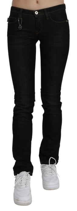 Costume National Jean skinny noir taille moyenne en coton Denim pour femme - Image 1