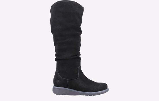 Hush Puppies Lucinda Damenstiefel Aus Schwarzem Wildleder - Image 1