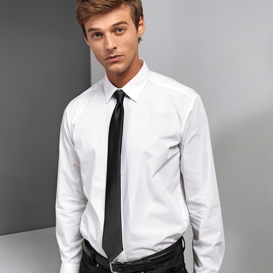 Premier Colours Herren Satin-Clip-Krawatte (Schwarz) - Image 2