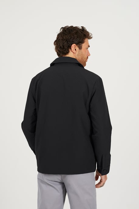 Black Seersucker Shacket - Image 2