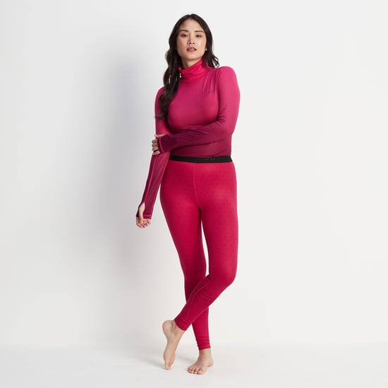 Snowdon Womens Thermal Base Layer Legging Cerise Fairisle