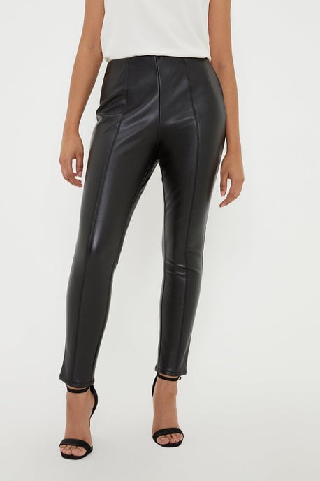Petite Faux Leather Leggings - Image 2