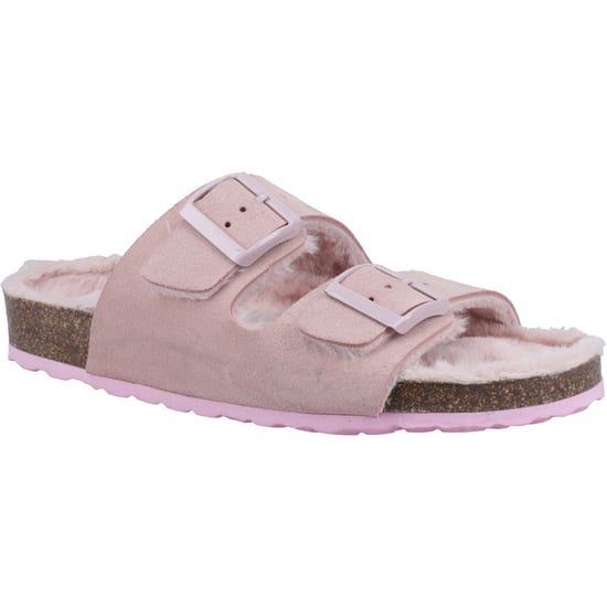 Hush Puppies Jessie Leder Damen Blush Pantoffeln - Image 1