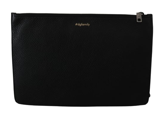 Dolce & Gabbana Schwarze Leder Clutch Dokumententasche Geldbörse - Image 3
