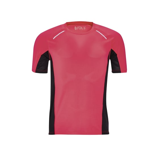 SOLS Sydney - T-shirt de running réfléchissant - Homme (Corail fluo) - Image 1