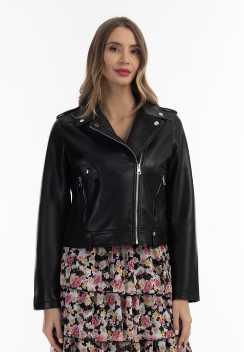 faina faux leather biker jacket